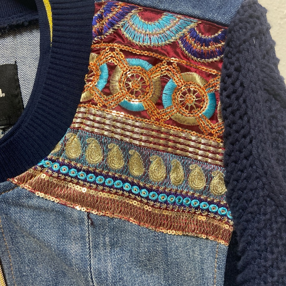 Desigual Women's Multicolor Patchwork Bomber Jacket - Picture 2 of 6
